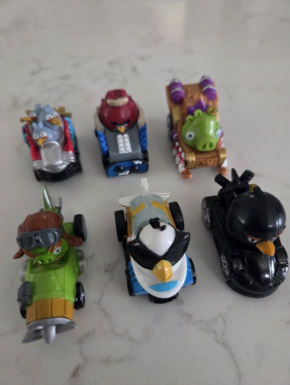 Mix Lot Angry Bird Go TelePod Cart Racers Replacement Figure Cars Lot of 6 - Picture 1 of 9